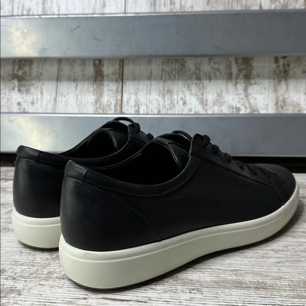 ECCO Soft 7 City Sneakers Men’s EU 47 US 13-13.5 Black Leather Low Top Shoes